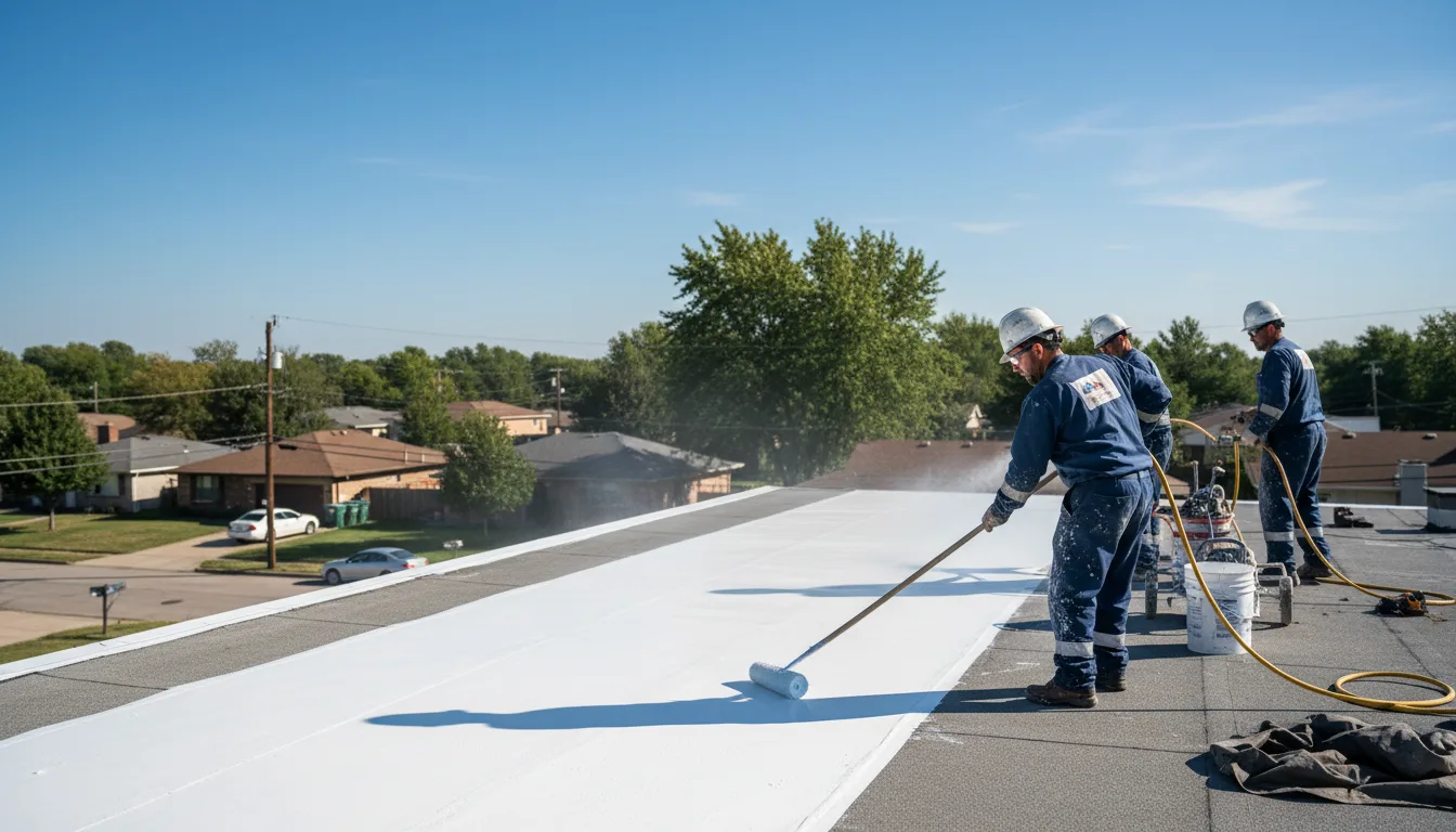 Commercial roof coating in Vera, OK near me